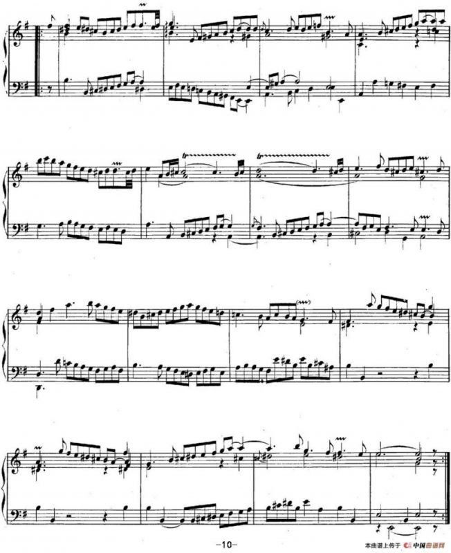 英国组曲No.5 巴赫 e小调 5th Suite BWV 810