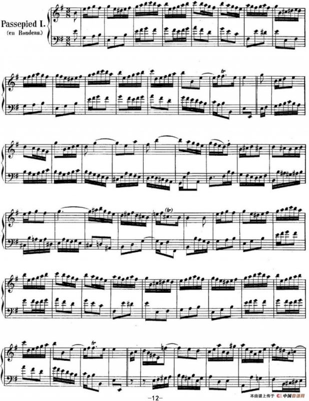 英国组曲No.5 巴赫 e小调 5th Suite BWV 810