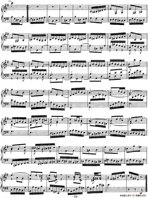 英国组曲No.5 巴赫 e小调 5th Suite BWV 810