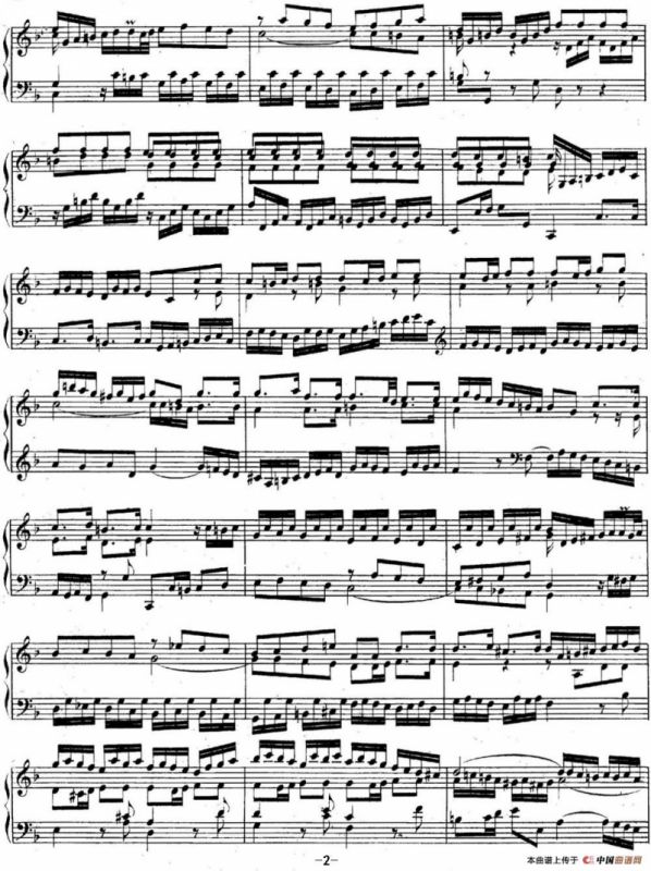 英国组曲No.4 巴赫 F大调 4th Suite BWV 809