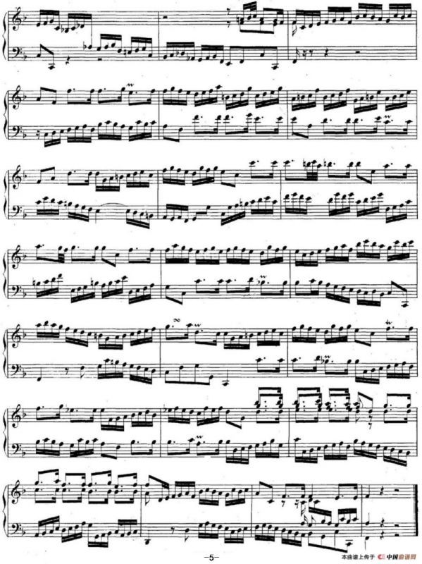 英国组曲No.4 巴赫 F大调 4th Suite BWV 809