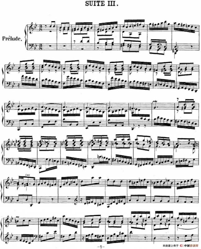 英国组曲No.3 巴赫 g小调 3rd Suite BWV 808