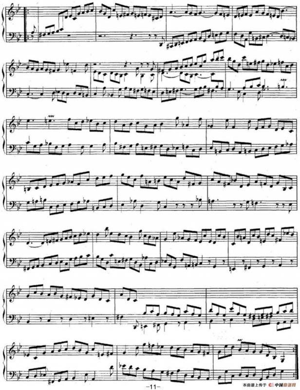 英国组曲No.3 巴赫 g小调 3rd Suite BWV 808