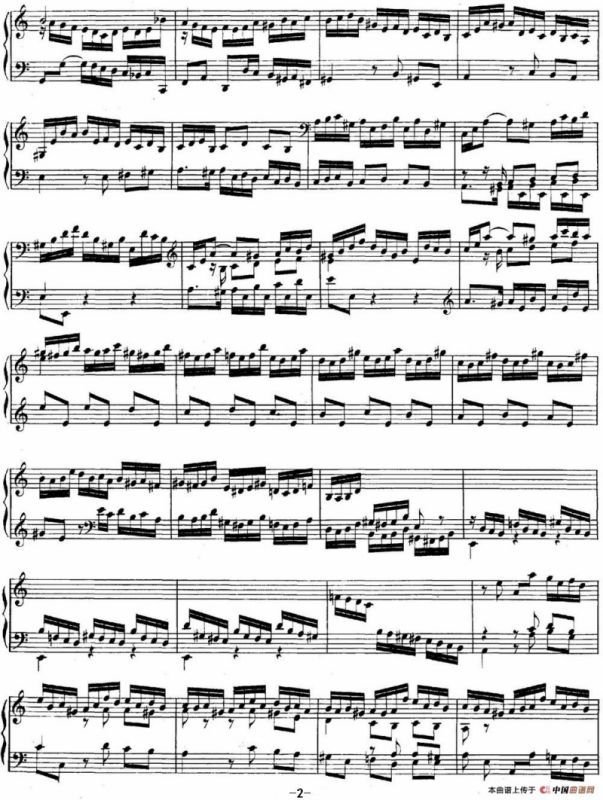 英国组曲No.2 巴赫 a小调 2nd Suite BWV 807