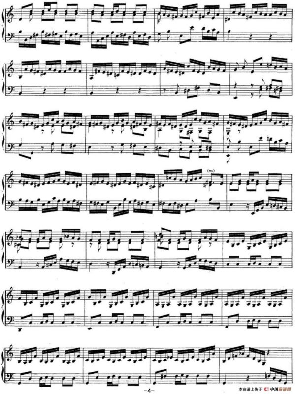 英国组曲No.2 巴赫 a小调 2nd Suite BWV 807