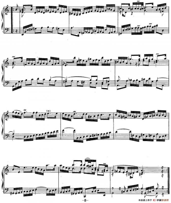 英国组曲No.2 巴赫 a小调 2nd Suite BWV 807