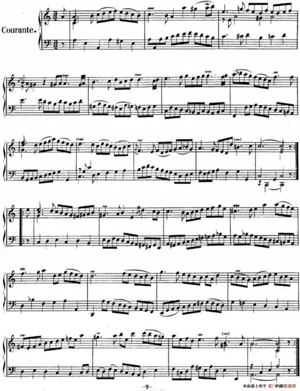 英国组曲No.2 巴赫 a小调 2nd Suite BWV 807