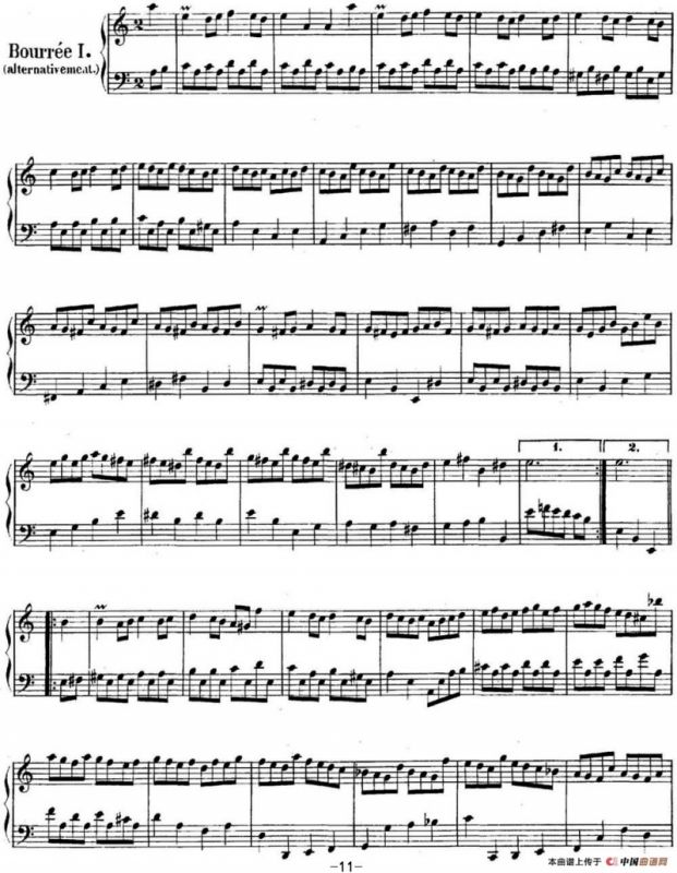 英国组曲No.2 巴赫 a小调 2nd Suite BWV 807