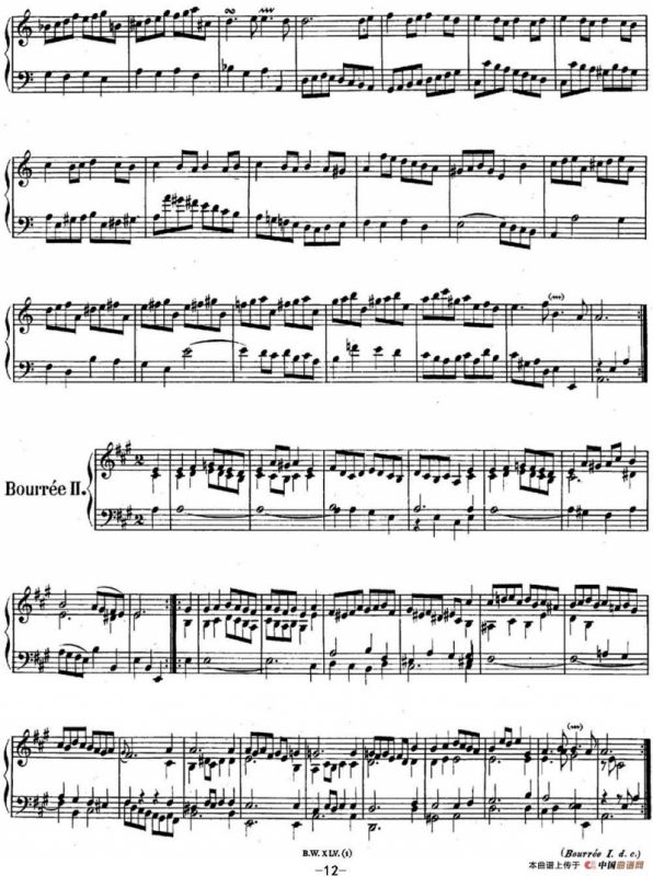 英国组曲No.2 巴赫 a小调 2nd Suite BWV 807