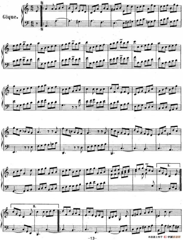 英国组曲No.2 巴赫 a小调 2nd Suite BWV 807