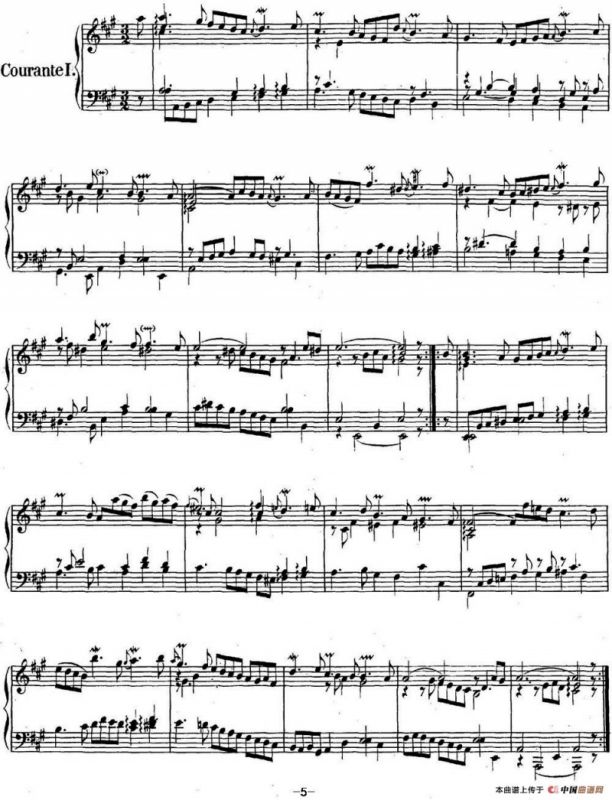 英国组曲No.1 巴赫 A大调 1st Suite BWV 806