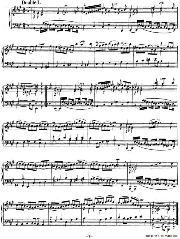 英国组曲No.1 巴赫 A大调 1st Suite BWV 806