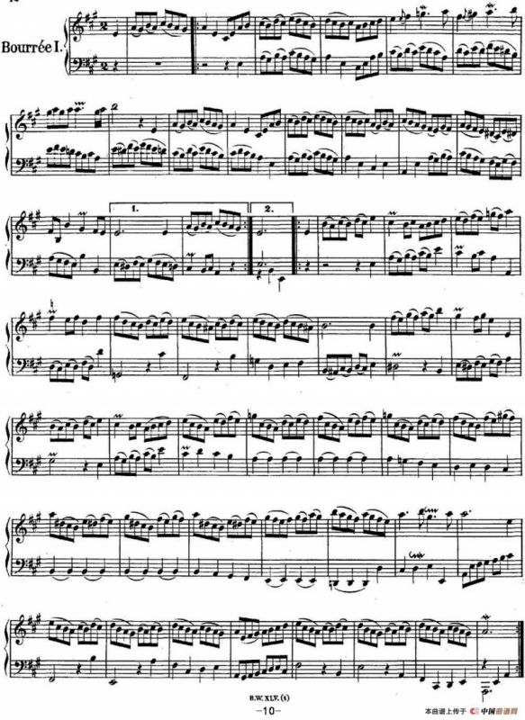 英国组曲No.1 巴赫 A大调 1st Suite BWV 806