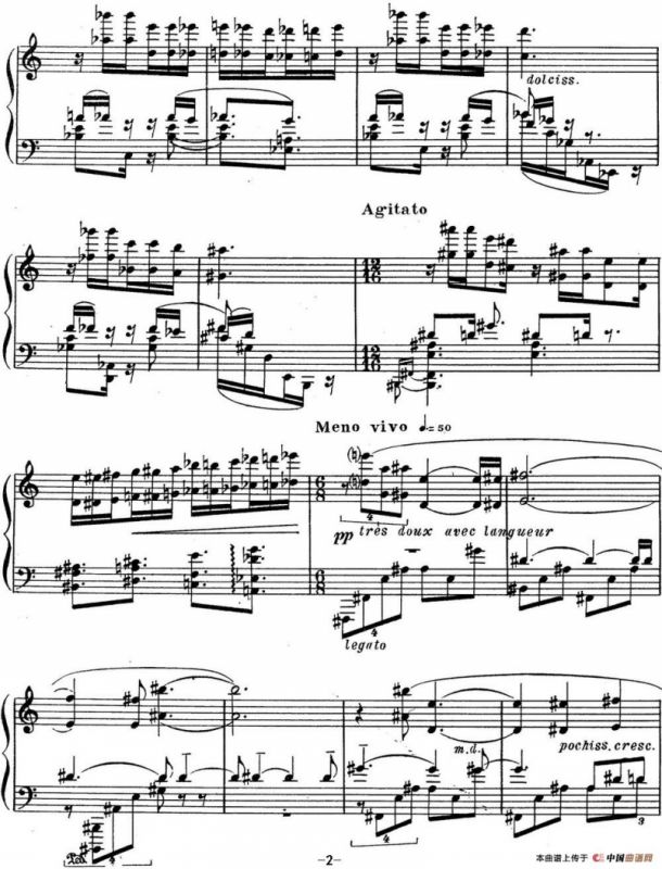 斯克里亚宾 钢琴练习曲 Op.65 No.1