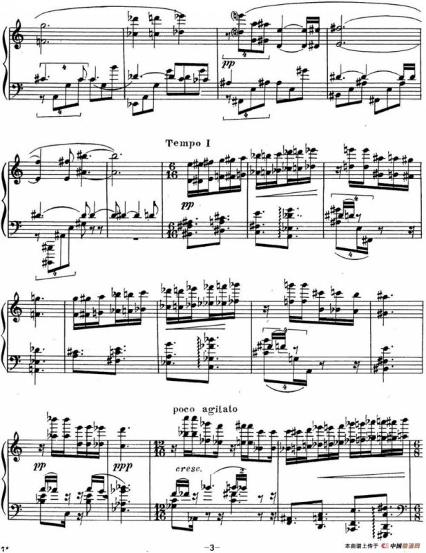 斯克里亚宾 钢琴练习曲 Op.65 No.1