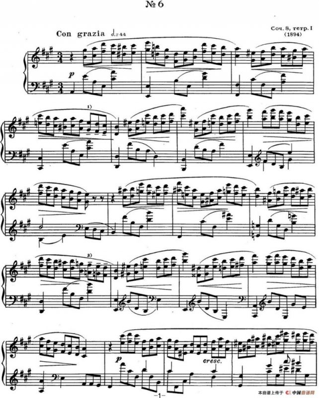 斯克里亚宾 钢琴练习曲 Op.8 No.6 Alexander Scriabin Etudes