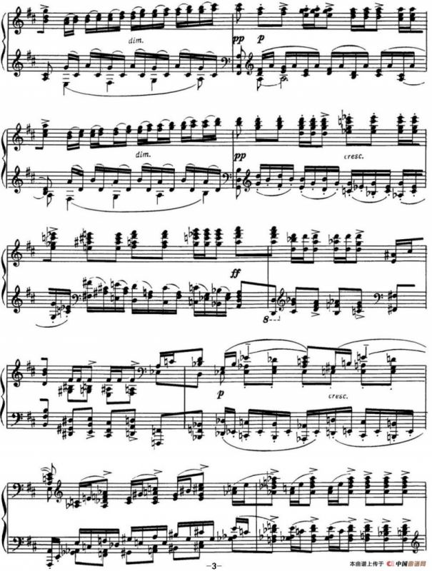 拉赫玛尼诺夫 音画练习曲17或18 Etudes tableaux Op.39 No.9