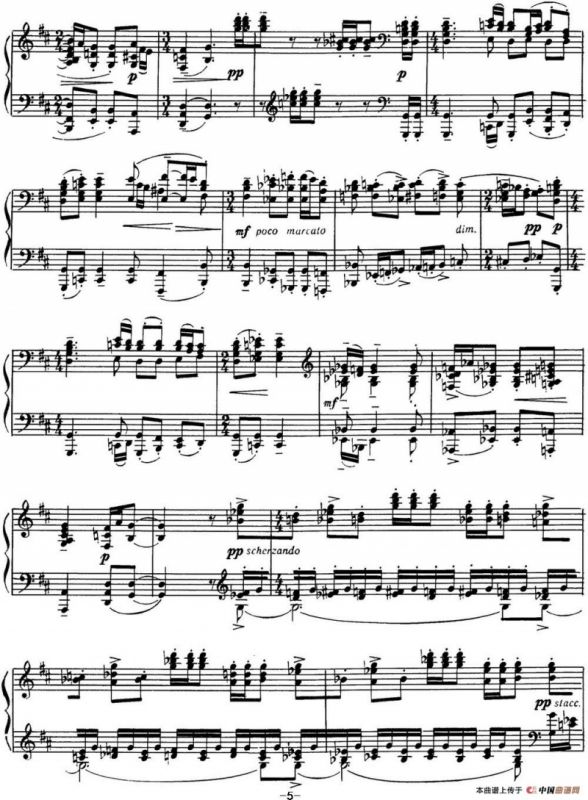 拉赫玛尼诺夫 音画练习曲17或18 Etudes tableaux Op.39 No.9