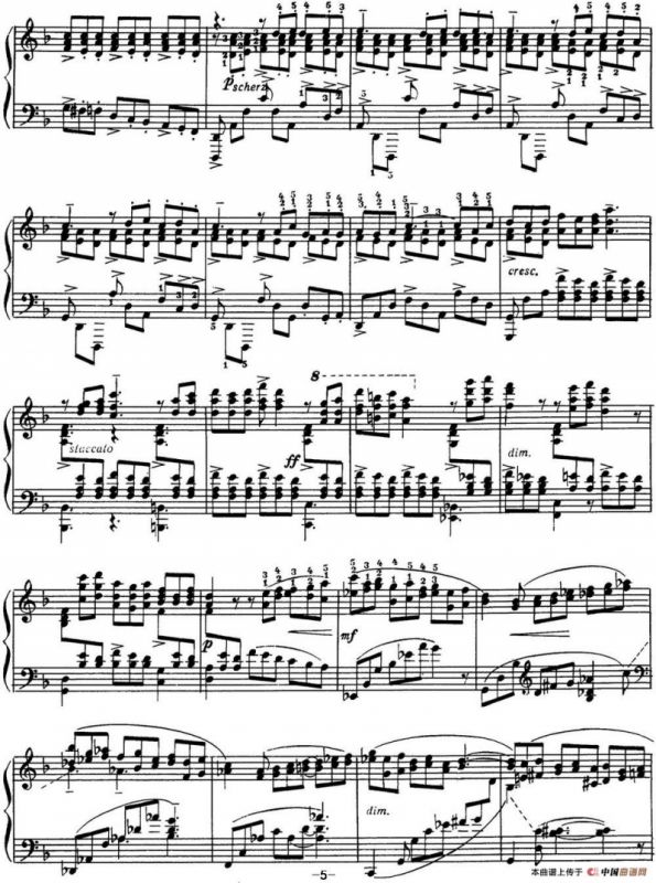 拉赫玛尼诺夫 音画练习曲16或17 Etudes tableaux Op.39 No.8