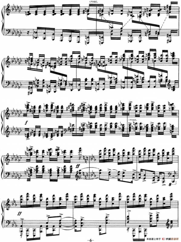 拉赫玛尼诺夫 音画练习曲15或16 Etudes tableaux Op.39 No.7