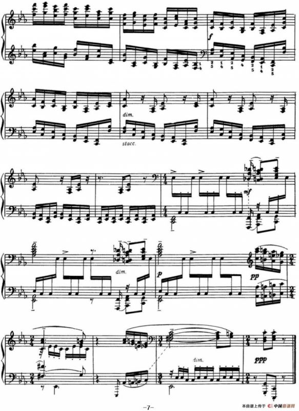 拉赫玛尼诺夫 音画练习曲15或16 Etudes tableaux Op.39 No.7