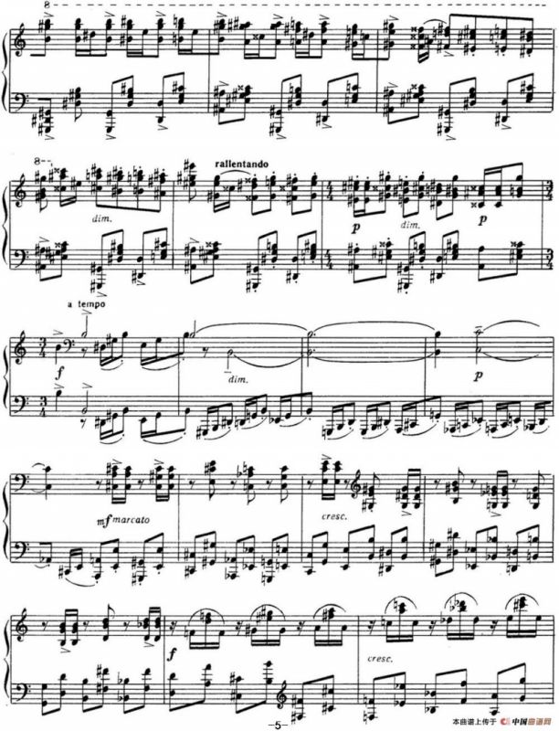 拉赫玛尼诺夫 音画练习曲14或15 Etudes tableaux Op.39 No.6