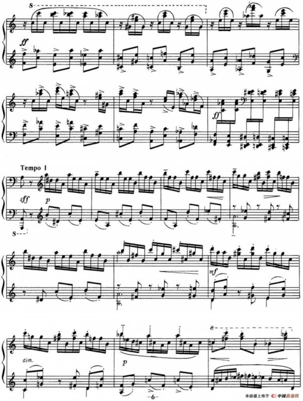 拉赫玛尼诺夫 音画练习曲14或15 Etudes tableaux Op.39 No.6