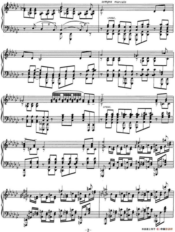 拉赫玛尼诺夫 音画练习曲13或14 Etudes tableaux Op.39 No.5