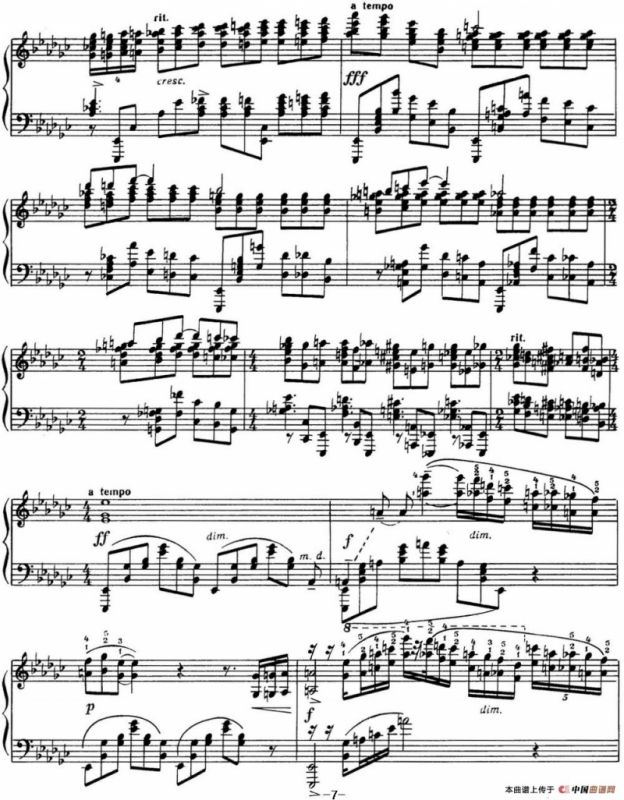 拉赫玛尼诺夫 音画练习曲13或14 Etudes tableaux Op.39 No.5