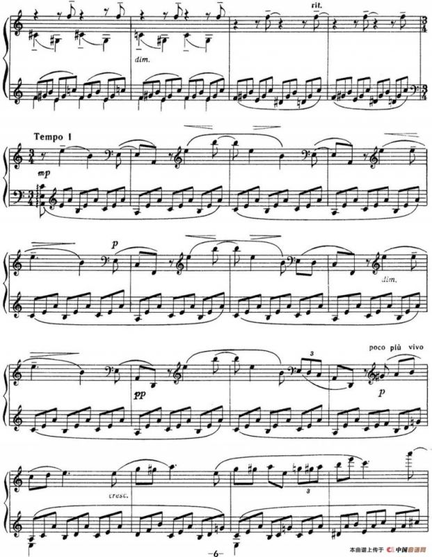 拉赫玛尼诺夫 音画练习曲10或11 Etudes tableaux Op.39 No.2