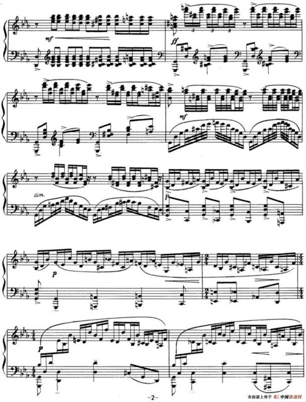 拉赫玛尼诺夫 音画练习曲9或10 Etudes tableaux Op.39 No.1