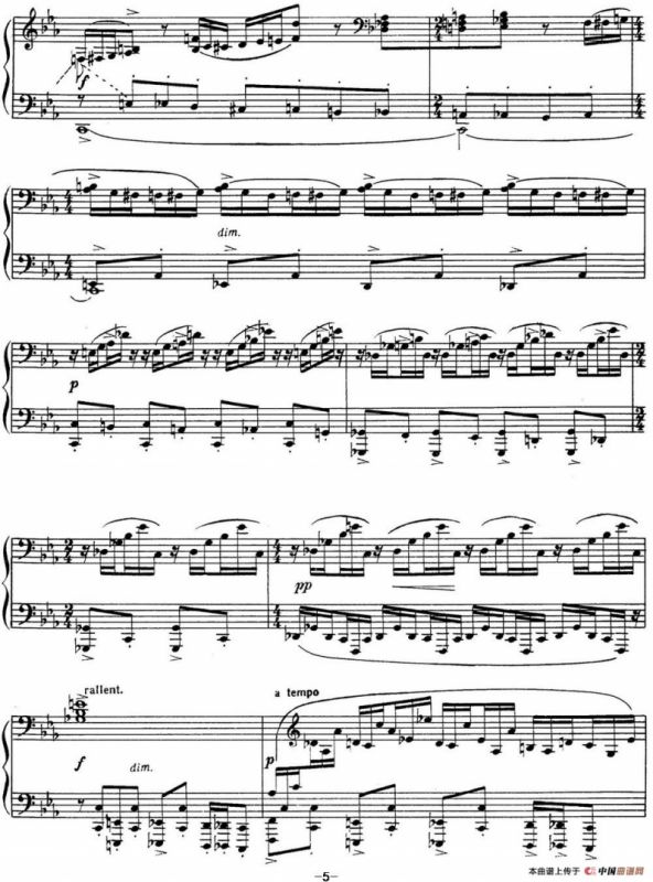 拉赫玛尼诺夫 音画练习曲9或10 Etudes tableaux Op.39 No.1