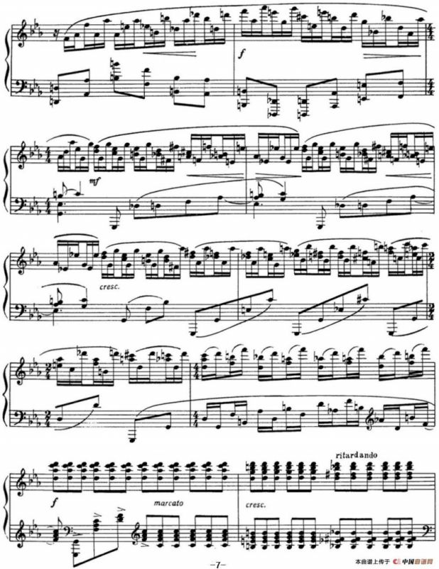 拉赫玛尼诺夫 音画练习曲9或10 Etudes tableaux Op.39 No.1
