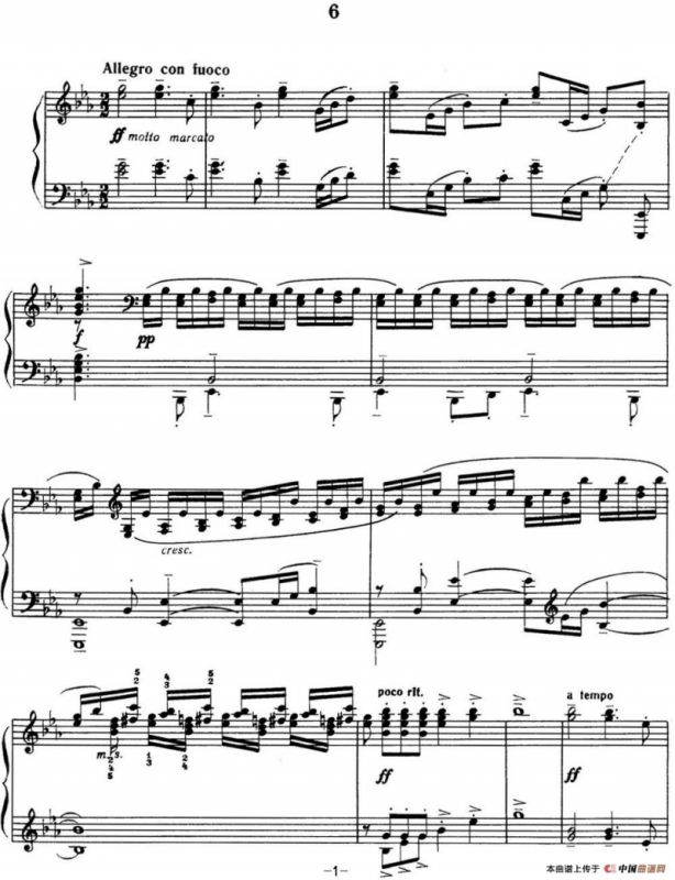 拉赫玛尼诺夫 音画练习曲6或7 Etudes tableaux Op.33 No.6