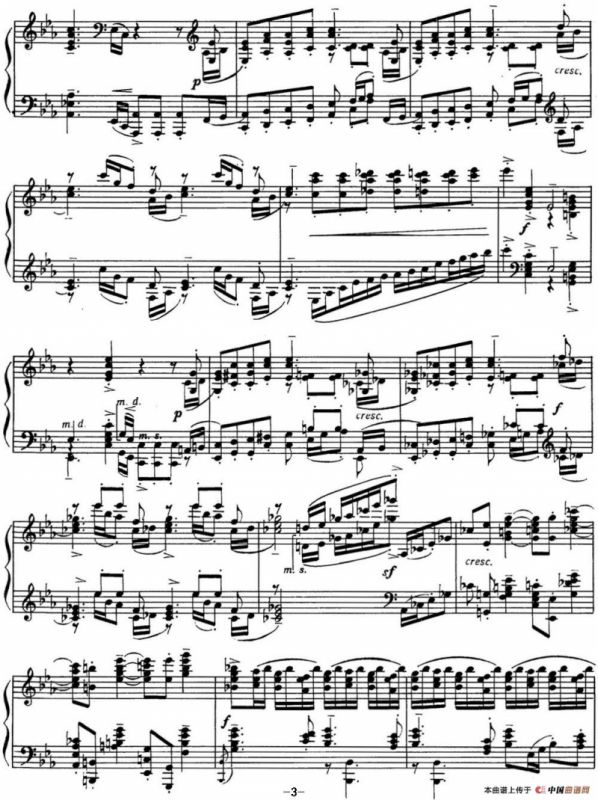 拉赫玛尼诺夫 音画练习曲6或7 Etudes tableaux Op.33 No.6