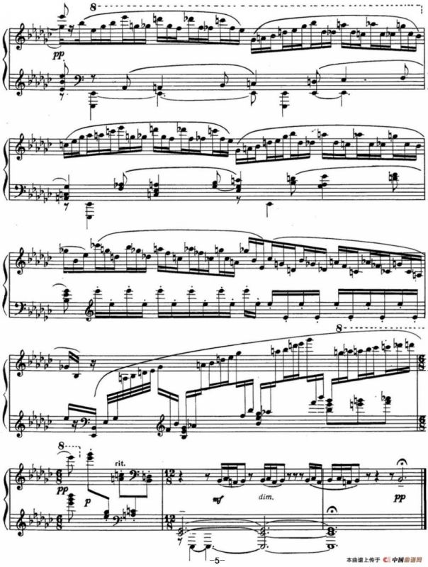 拉赫玛尼诺夫 音画练习曲5或6 Etudes tableaux Op.33 No.5