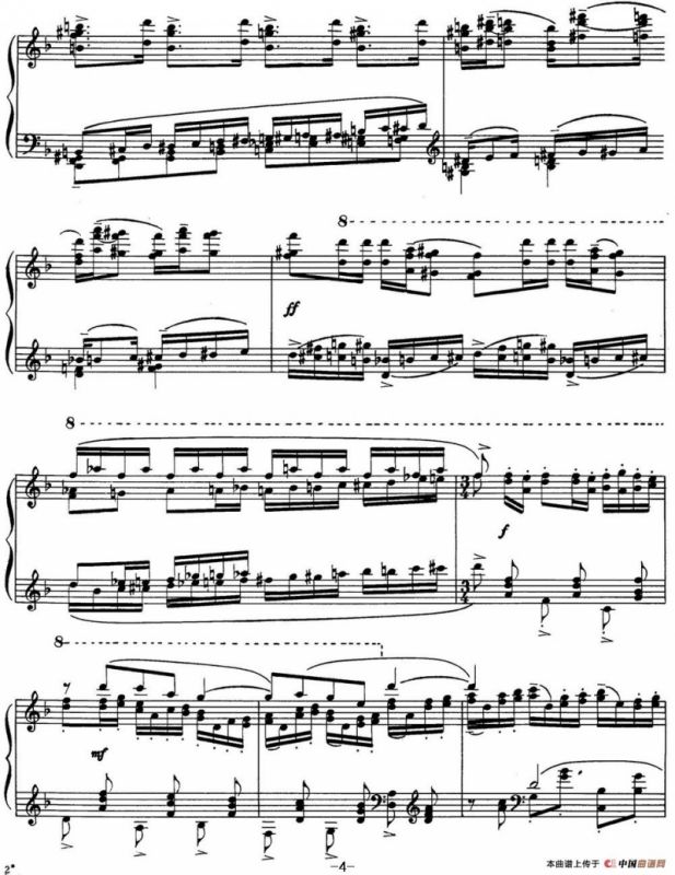拉赫玛尼诺夫 音画练习曲4或5 Etudes tableaux Op.33 No.4