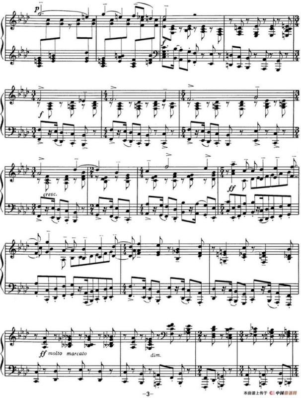 拉赫玛尼诺夫 音画练习曲1 Etudes tableaux Op.33 No.1