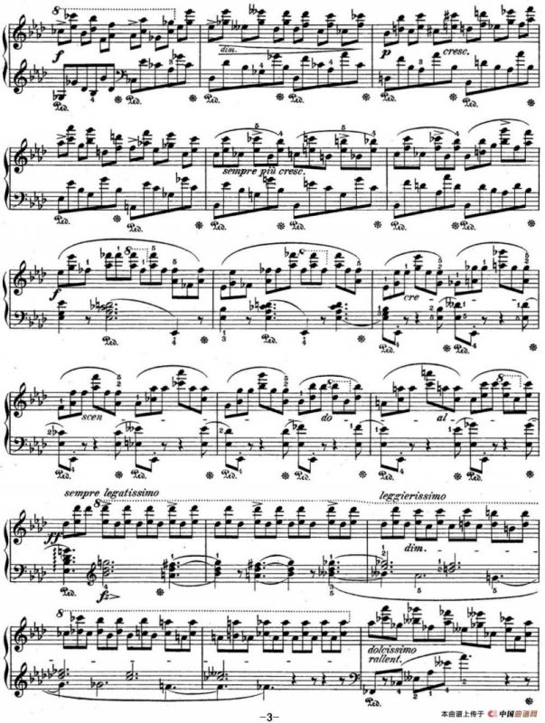 肖邦练习曲10 Op.10 No.10 降A大调 Ab major