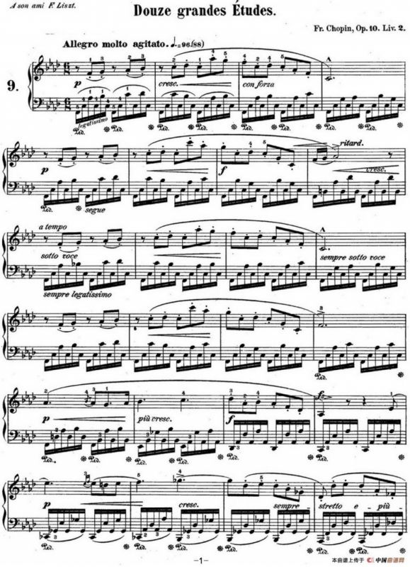 肖邦练习曲9 Op.10 No.9 f小调 F minor