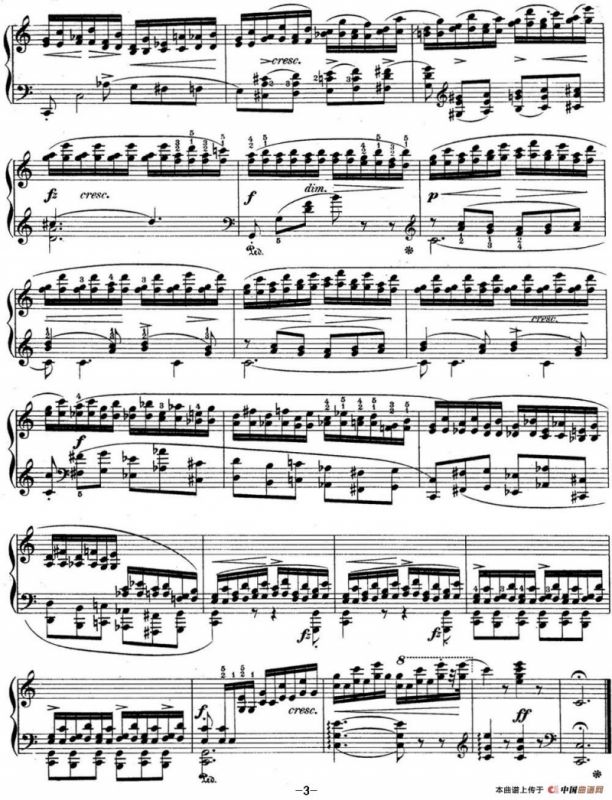 肖邦练习曲7 Op.10 No.7 C大调 C major