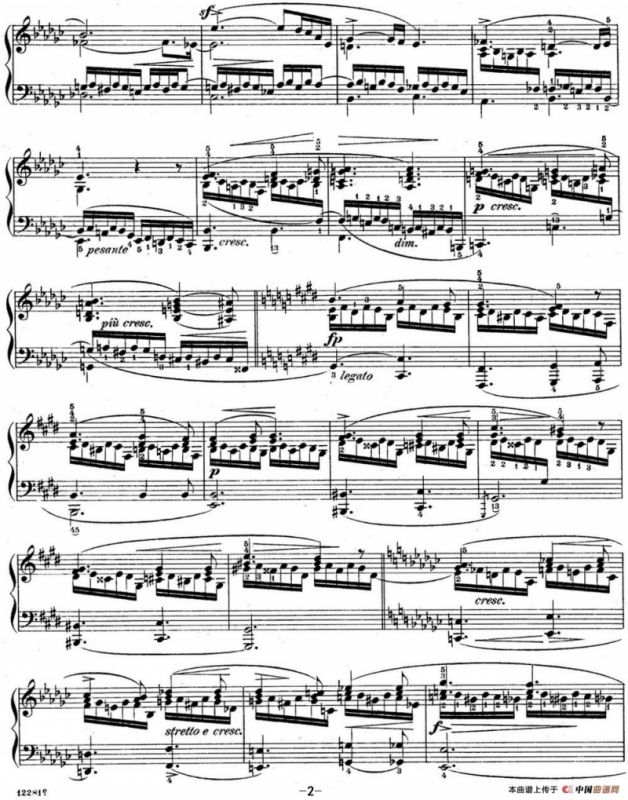 肖邦练习曲6 Op.10 No.6 降e小调 Eb minor