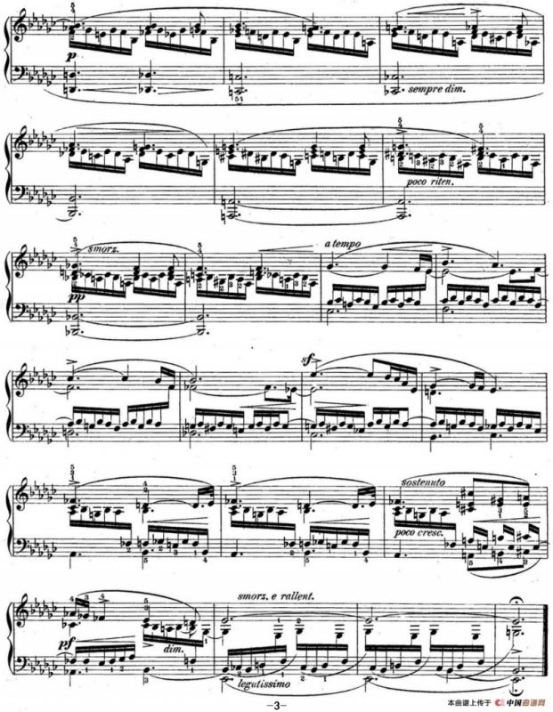 肖邦练习曲6 Op.10 No.6 降e小调 Eb minor