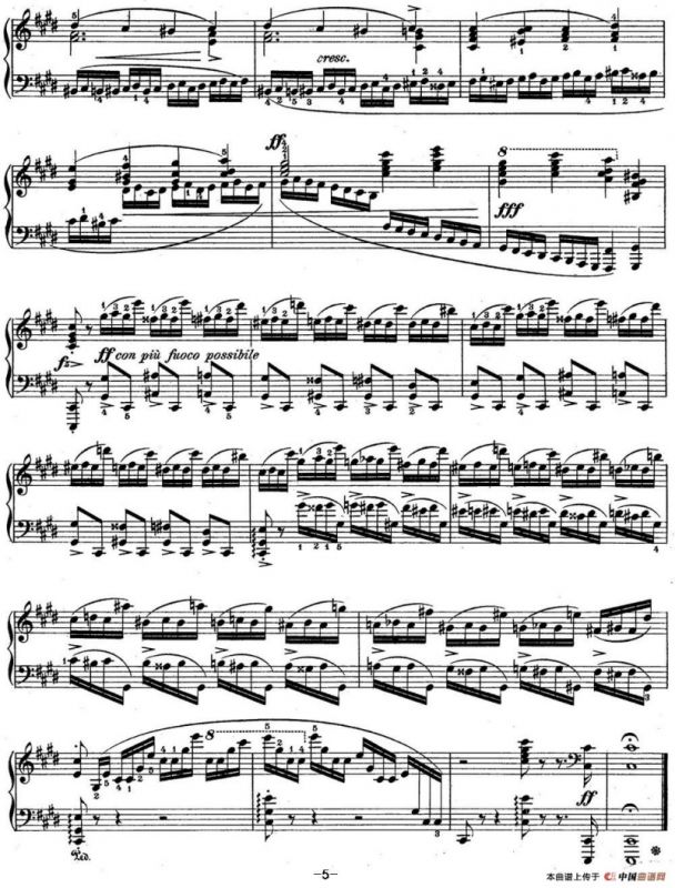 肖邦练习曲4 Op.10 No.4 激流 升c小调 C minor Torrent