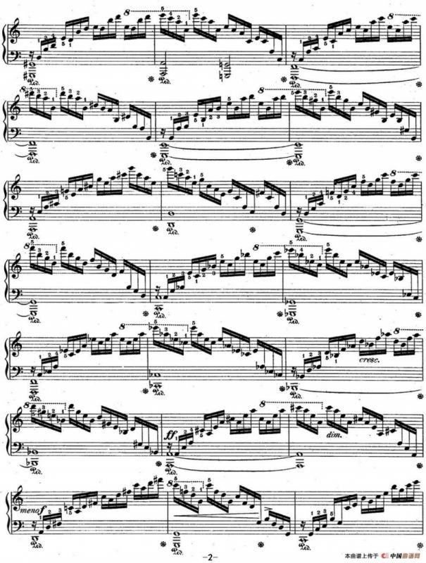 肖邦练习曲1 Op.10 No.1 C大调 C major