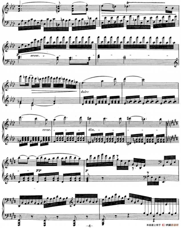 贝多芬钢琴奏鸣曲31 降A大调 Op.110 A-flat major