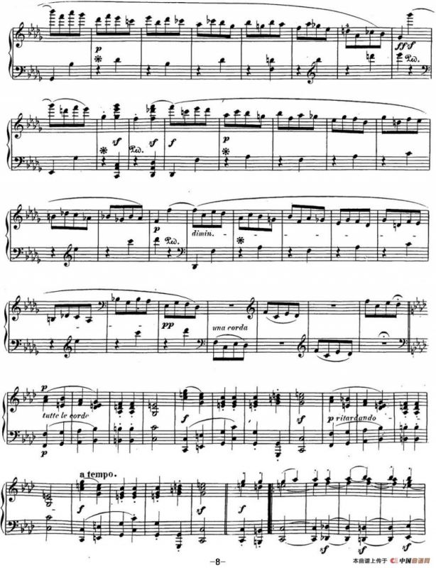 贝多芬钢琴奏鸣曲31 降A大调 Op.110 A-flat major