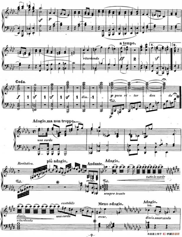 贝多芬钢琴奏鸣曲31 降A大调 Op.110 A-flat major