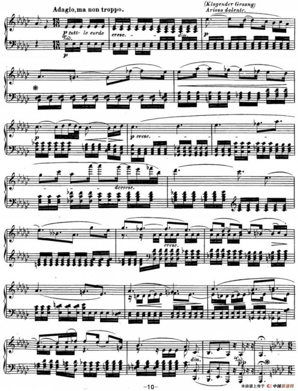 贝多芬钢琴奏鸣曲31 降A大调 Op.110 A-flat major