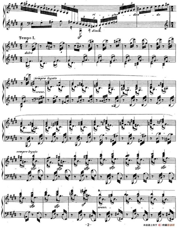 贝多芬钢琴奏鸣曲30 E大调 Op.109 E major